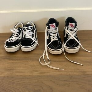 **TWO PAIRS** of youth Vans shoes